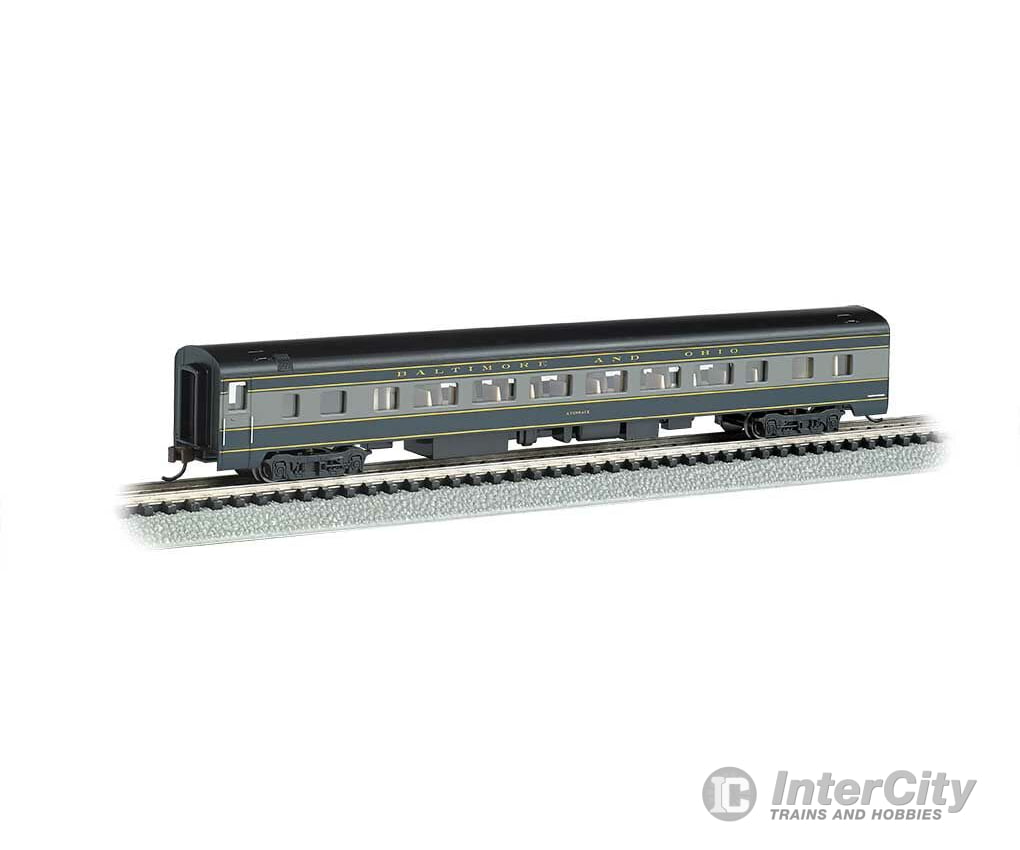 Bachmann 14253 85 Smooth-Side Coach W/Lighting - Ready To Run -- Baltimore & Ohio (Blue Gray Black)