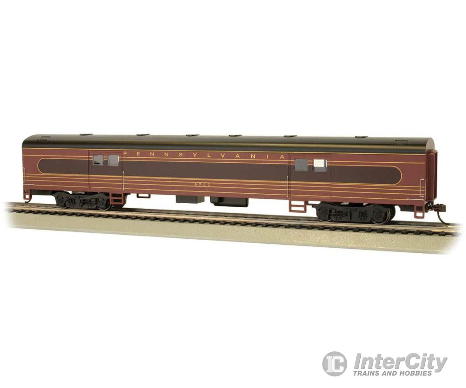 Bachmann 14406 72 Smooth-Side Baggage - Ready To Run -- Pennsylvania Railroad #6707 (Fleet Of