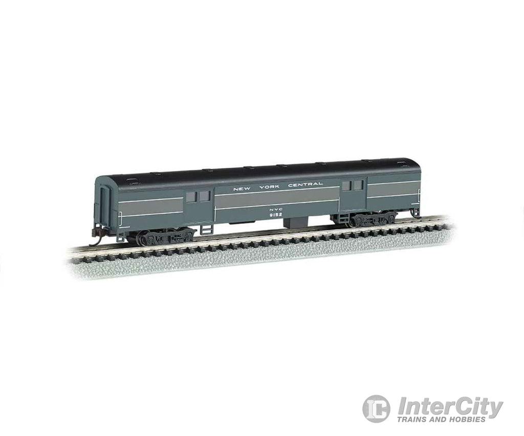 Bachmann 14455 72 Smooth-Side Baggage Car - Ready To Run -- New York Central (2-Tone Gray) Passenger