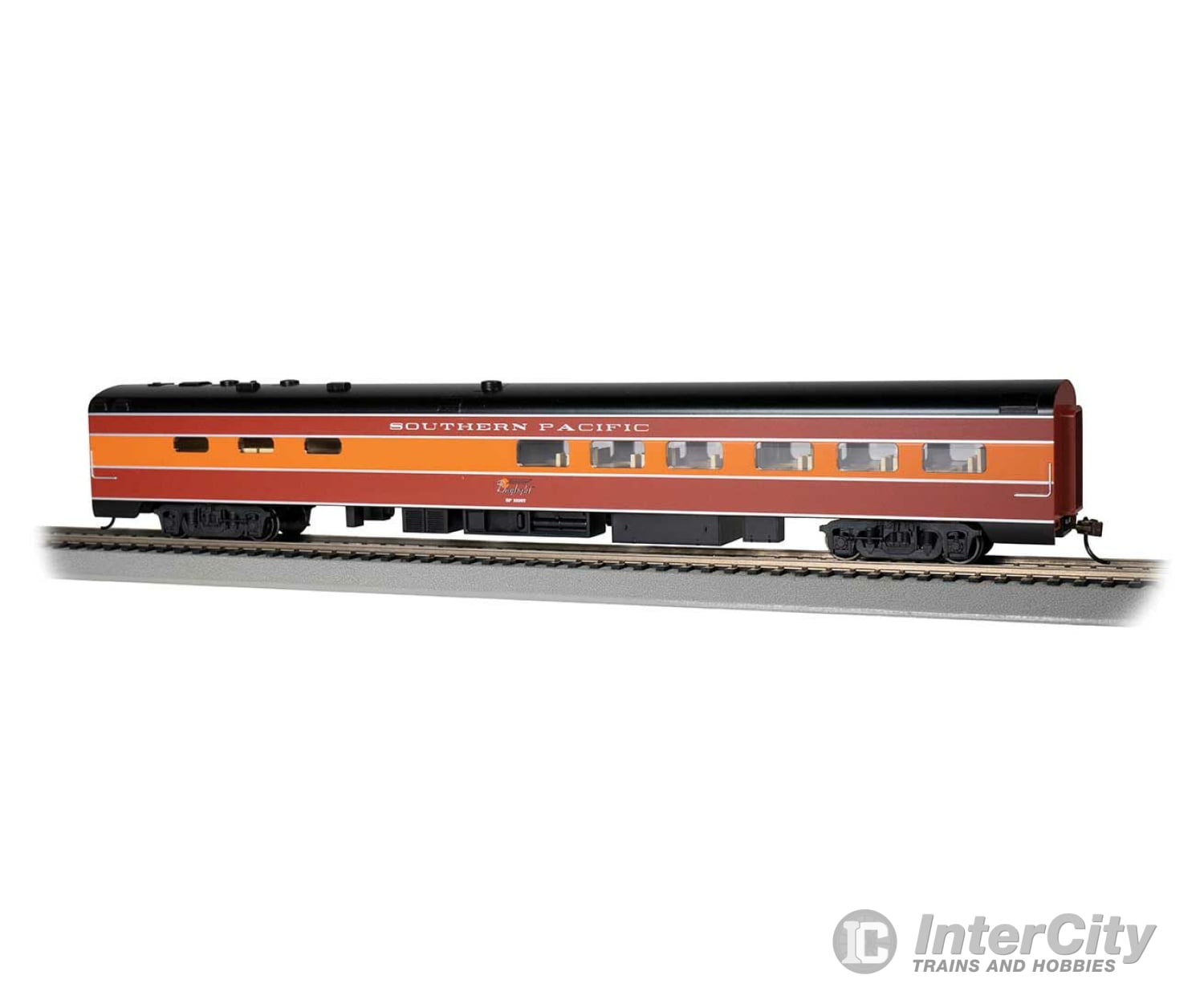 Bachmann 14806 85 Smooth-Side Diner - Ready To Run -- Southern Pacific 10267 (Daylight Orange Red