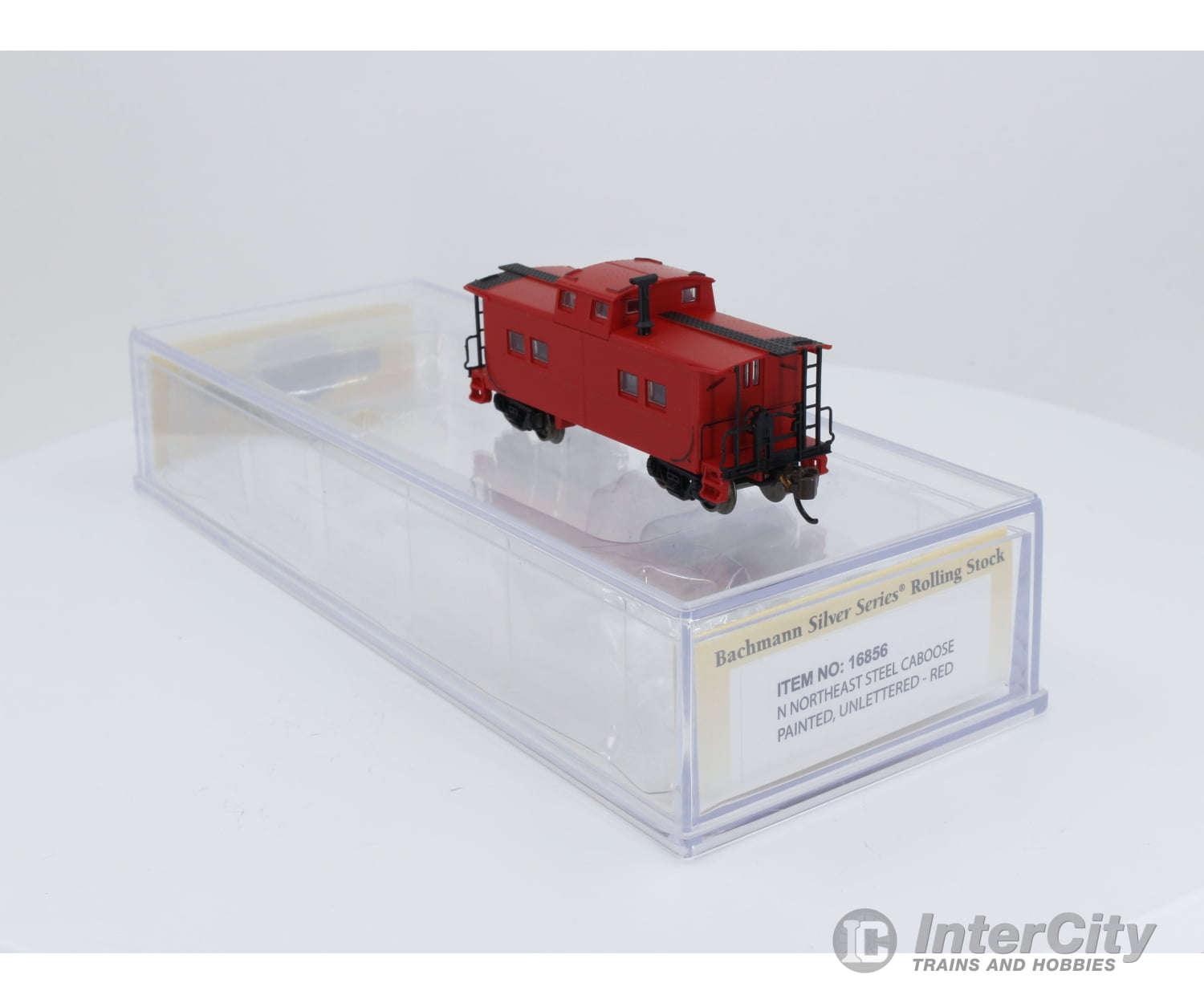 Bachmann 16856 N Northeast Steel Caboose Painted Unlettered - Red Freight Cars