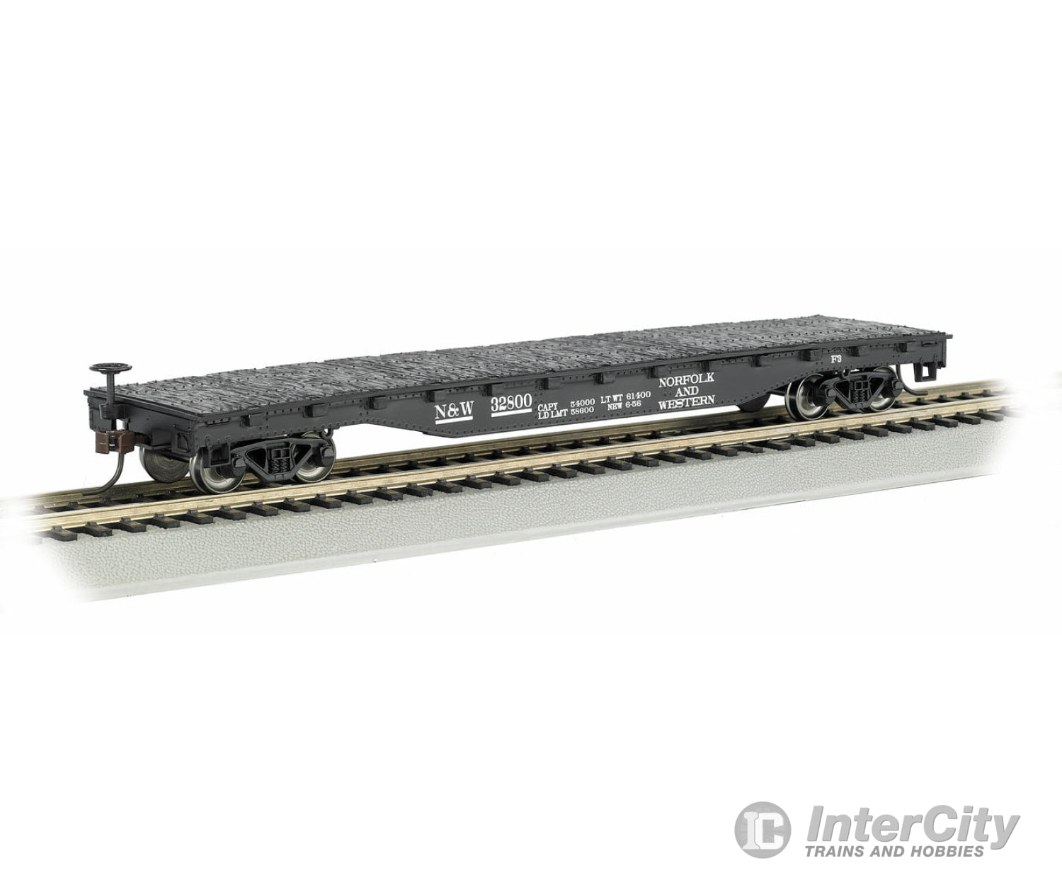 Bachmann 17342 52 Flatcar - Ready To Run Silver Series(R) -- Norfolk & Western Freight Cars