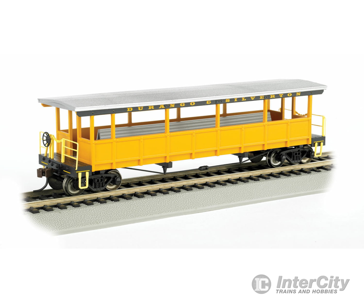 Bachmann 17432 Open-Sided Excursion Car With Seats - Ready-To-Run Silver Series(R) -- Durango &