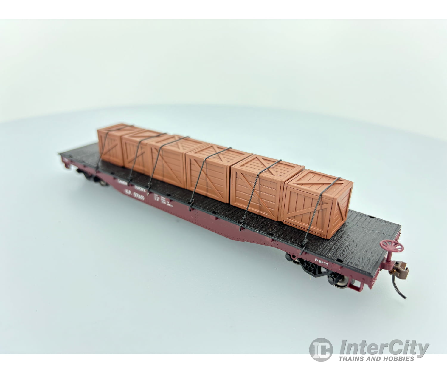 Bachmann 18922 Ho Flat Car With Load Union Pacific (Up) 57260 Freight Cars