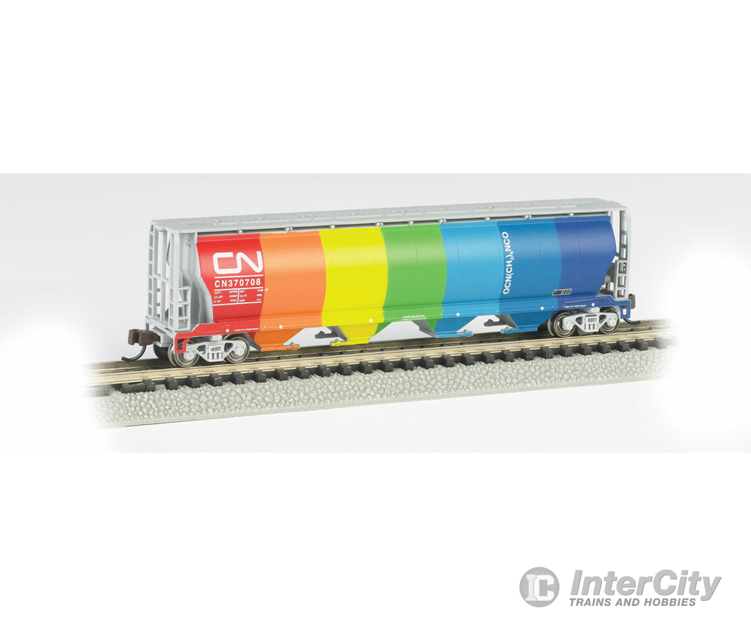 Bachmann 19151 Canadian Cylindrical 4-Bay Grain Hopper - Ready To Run Silver Series(R) -- National