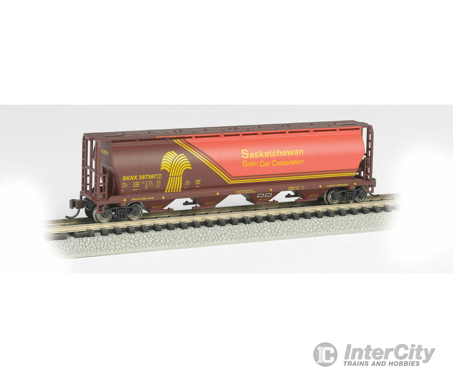 Bachmann 19153 Canadian Cylindrical 4-Bay Grain Hopper - Ready To Run Silver Series(R) --