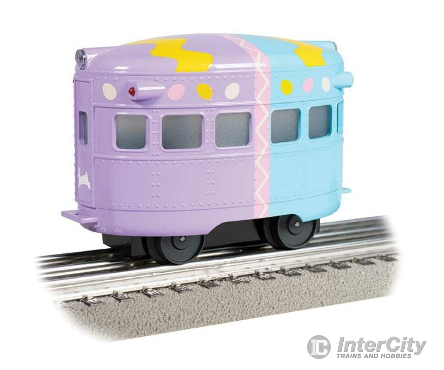 Bachmann 23702 Eggliner - 3-Rail Conventional Ac -- Easter (Blue Lavender Yellow) Locomotives &