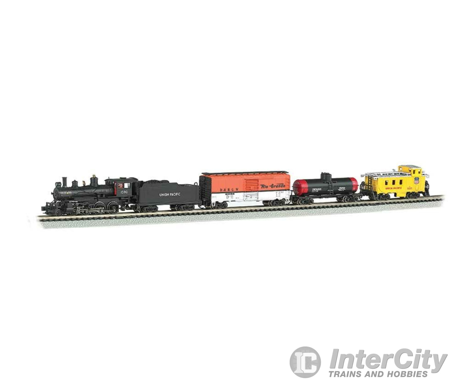 Bachmann 24133 Whistle Stop Steam Train Set - Sound And Dcc -- Union Pacific 4-6-0 3 Cars E-Z Track