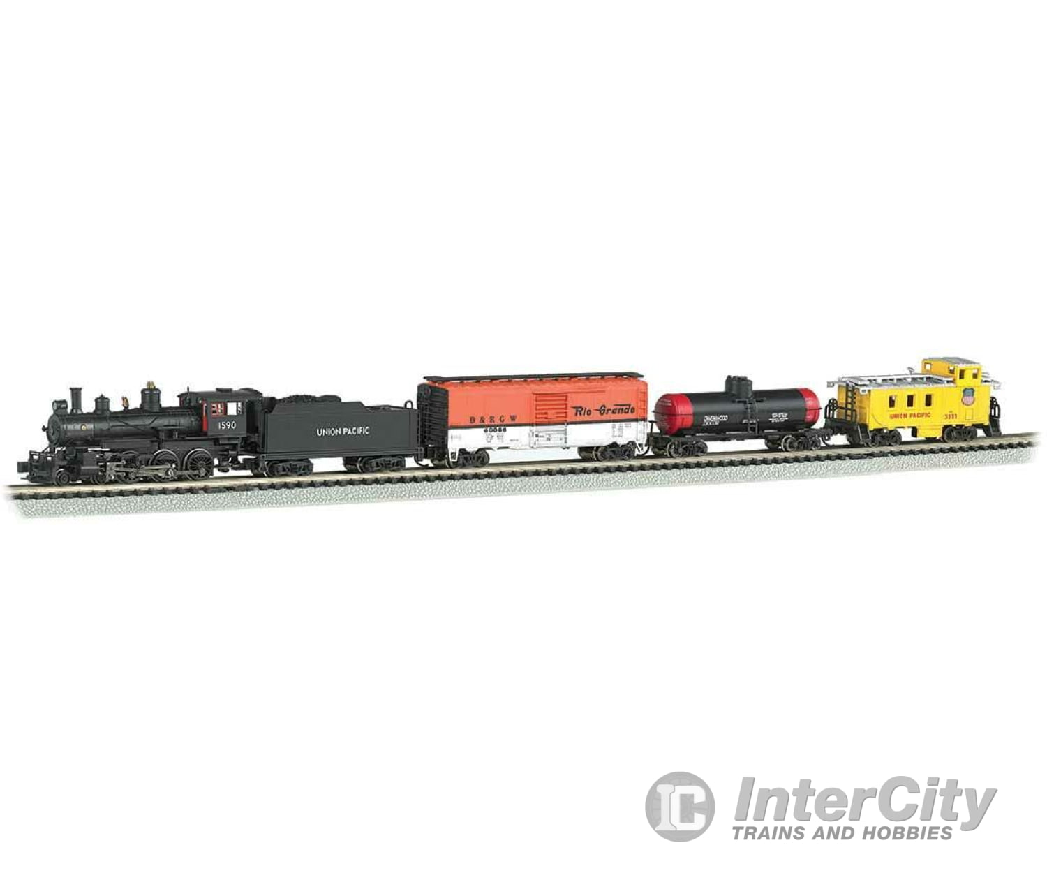 Bachmann 24133 Whistle Stop Steam Train Set - Sound And Dcc -- Union Pacific 4-6-0 3 Cars E-Z Track