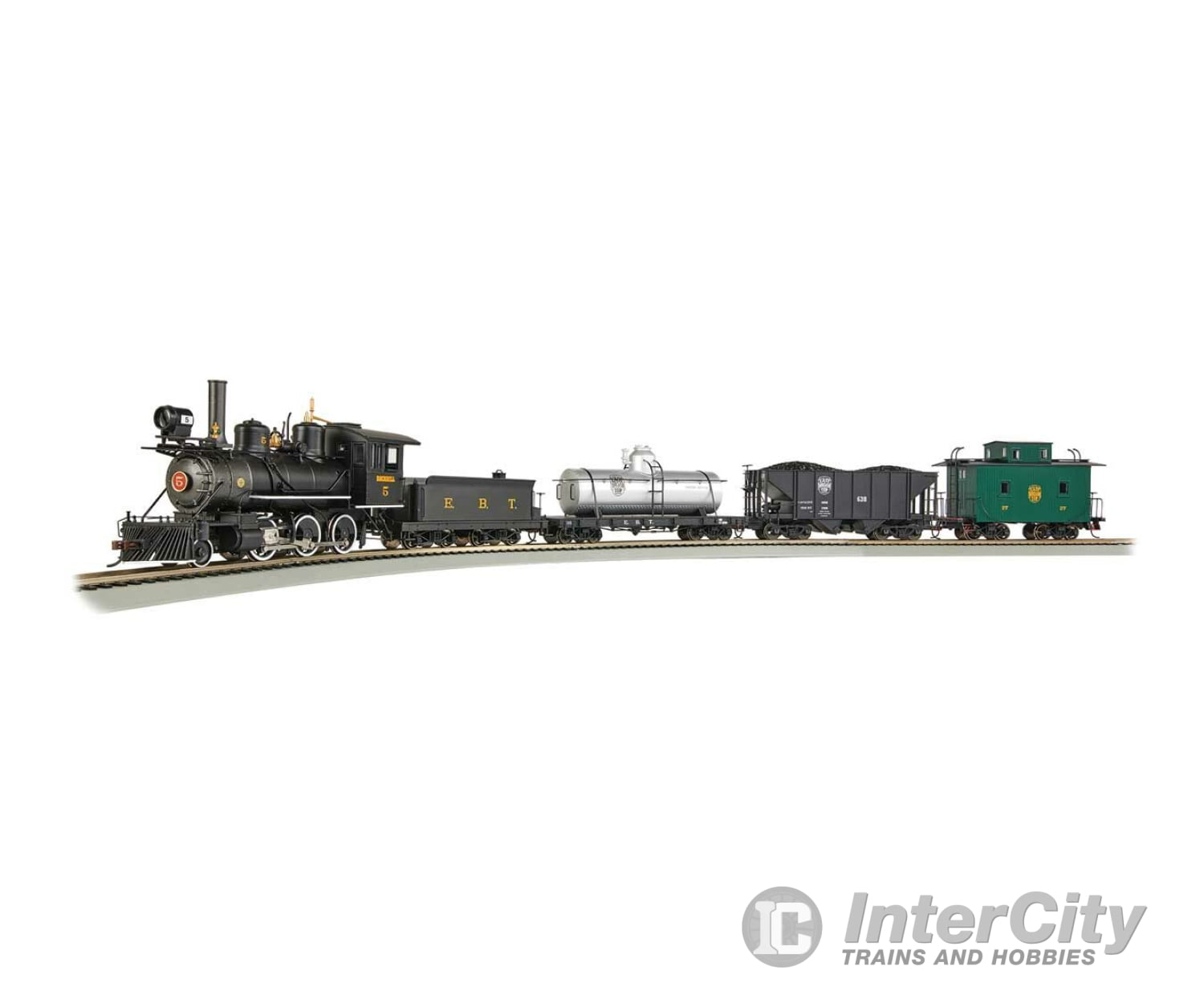 Bachmann 25025 East Broad Top Freight Train Set - Standard Dc Spectrum(R) -- 2-6-0 #5 3 Cars; E-Z