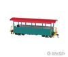 Bachmann 26001 Wood Excursion Car - Ready To Run -- Painted Unlettered (Green Red Roof) Passenger