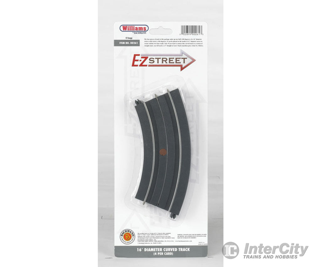 Bachmann 261 E-Z Street Track For Operating Vehicles & Trolleys -- D-16 Curve Pkg(4) Cars Trucks