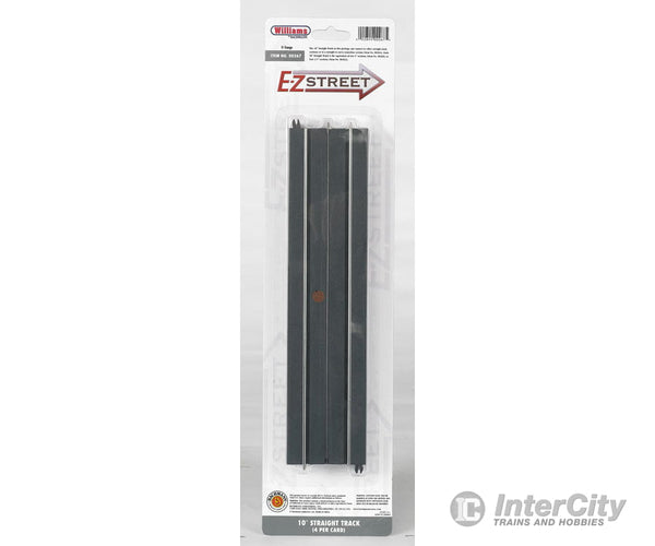 Bachmann 267 E-Z Street Track For Operating Vehicles & Trolleys -- 10 25.4Cm Straight Pkg(4) Cars