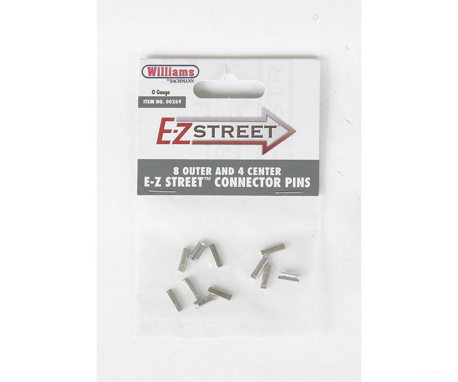 Bachmann 269 E-Z Street Track For Operating Vehicles & Trolleys -- Replacement Pins Pkg(8 Outer 4