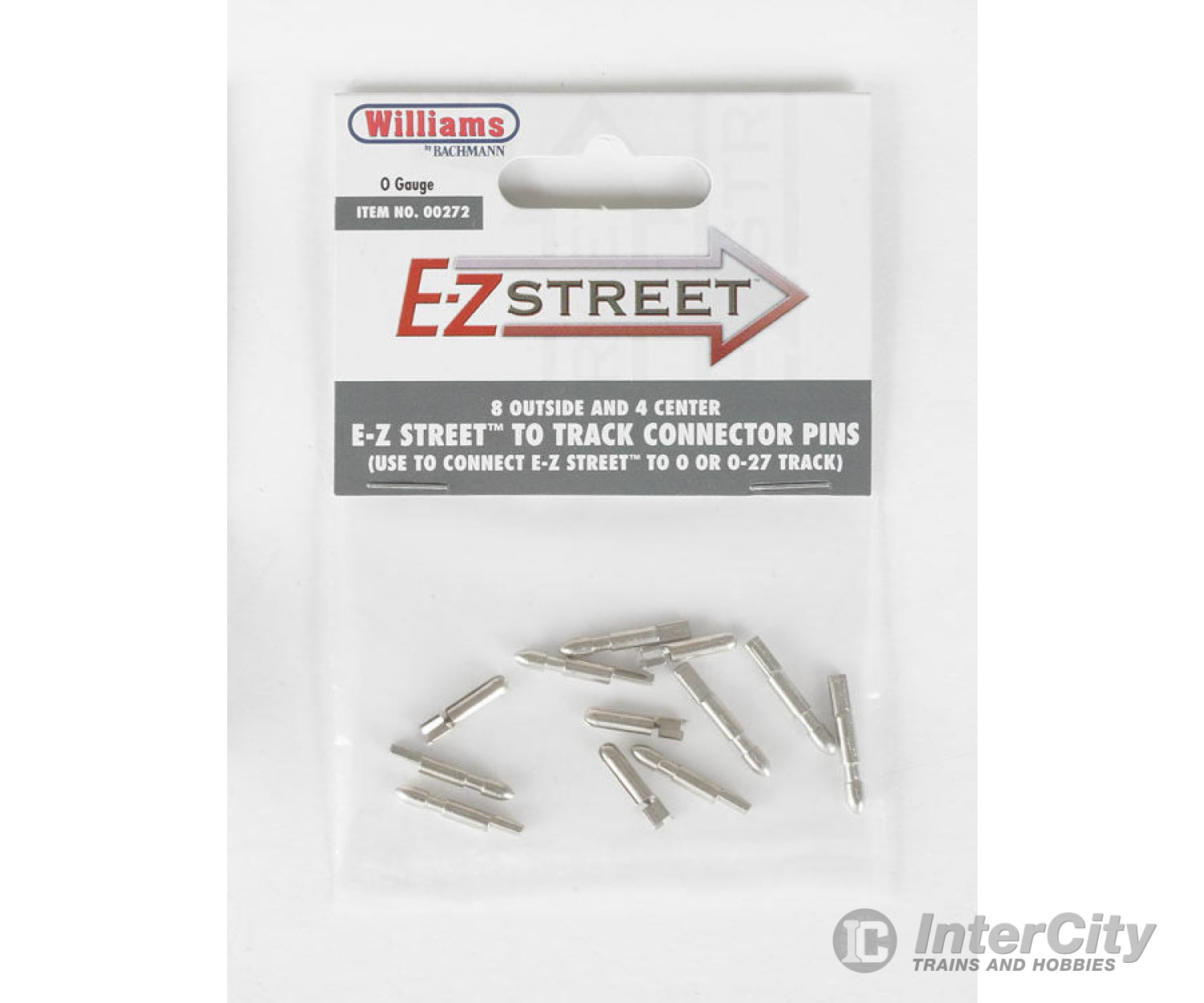 Bachmann 272 E-Z Street(Tm) Accessory -- Street To 3-Rail Track Joiners/Track Pins Pkg(8 Outer 4