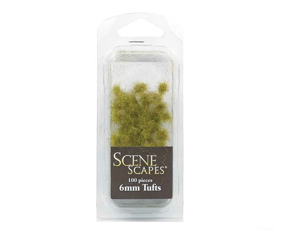 Bachmann 31033 Grass Tufts - Scenescapes(R) -- Tan 1/4 .6Cm Tall Fibers Pkg(100) & Scenery Mats