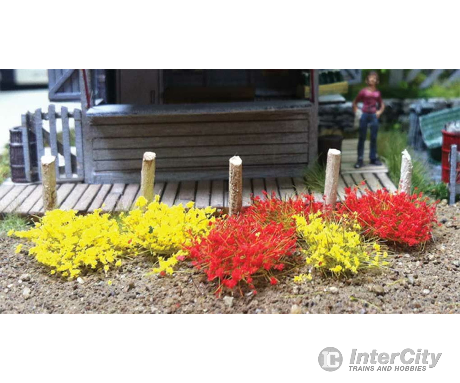 Bachmann 31034 Grass Tufts - Scenescapes(R) -- Yellow Red 1/4 .6Cm Tall Fibers Pkg(100) & Scenery