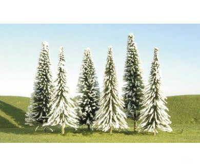 Bachmann 32154 Snow Covered Pines - Scenescapes(Tm) -- 5 To 6 12.7 15.2Cm Pkg(24) Trees & Vegetation