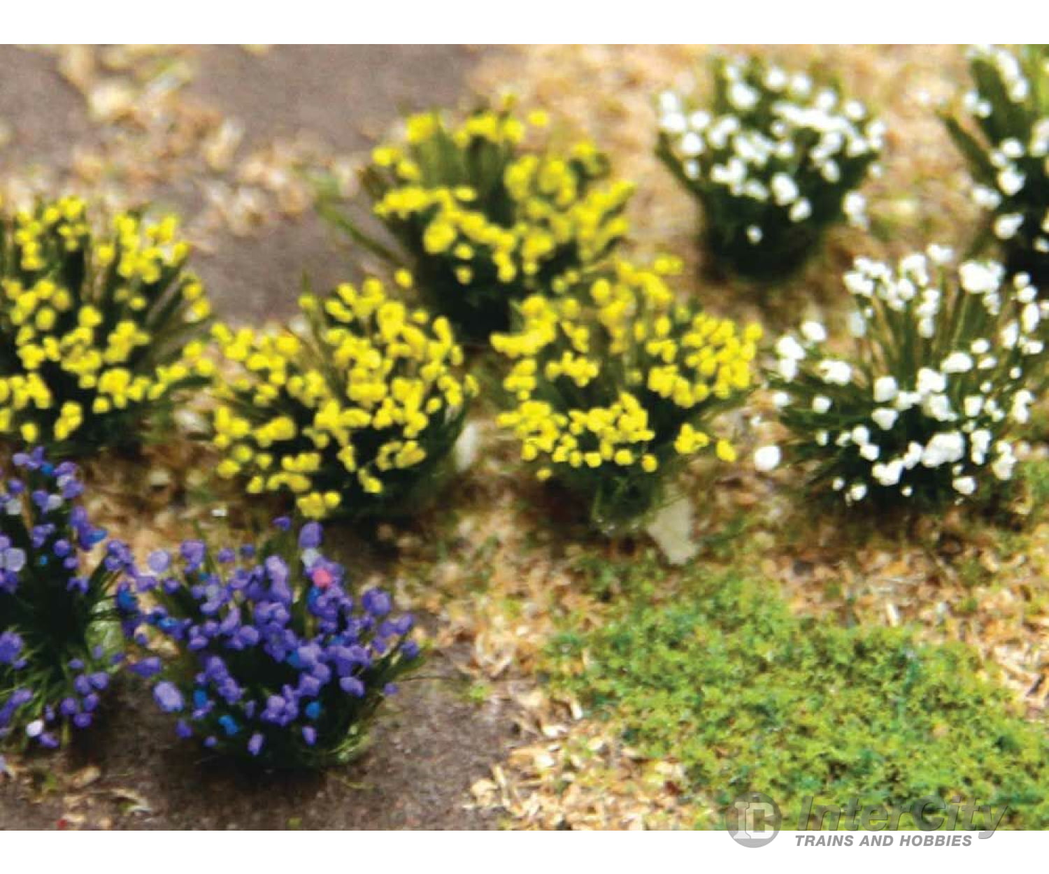 Bachmann 32515 Flowering Shrubs -- Purple Yellow White Pkg(48) Other Scenery