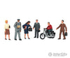 Bachmann 33151 City People W/Motorcycle - Scenescapes(Tm) -- Pkg(7) Figures