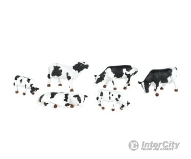Bachmann 33153 Cows -- Black & White Pkg(6) Figures