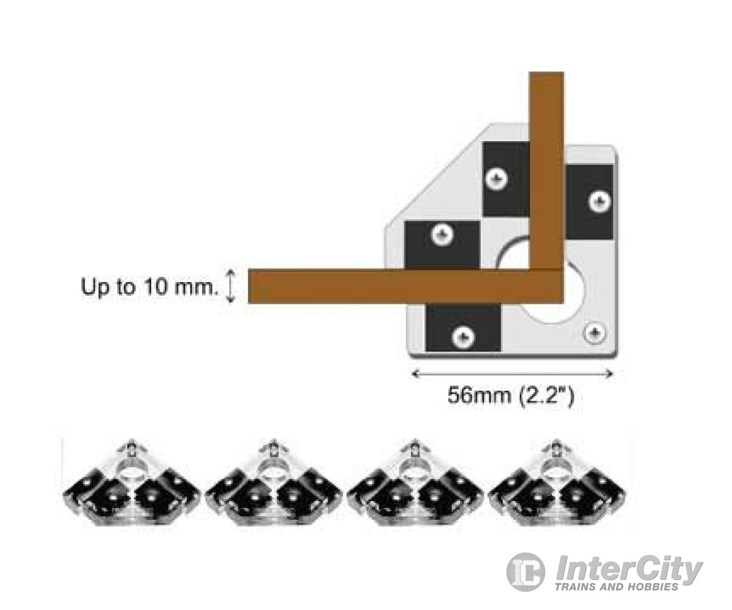 Bachmann 39032 Snap & Glue Clamps -- Pkg(4) Tools