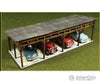 Bachmann 39102 Car Shed/4-Space Carport -- Laser-Cut Wood Kit Structures