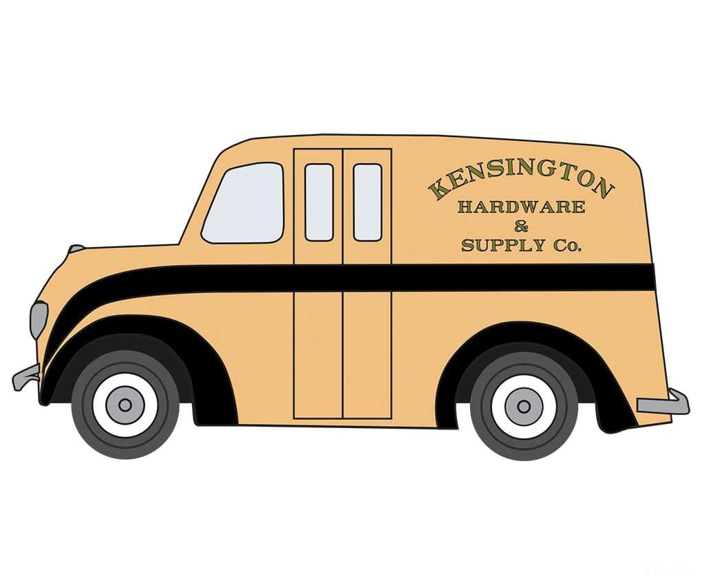 Bachmann 42740 Operating Delivery Van - 3-Rail Williams E-Z Street(R) -- Kensington Hardware Cars &