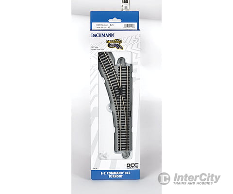 Bachmann 44130 Decoder-Equipped Nickel Silver E-Z Track(R) Turnout -- Left-Hand Track & Turnouts