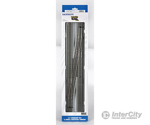 Bachmann 44138 Decoder-Equipped Nickel-Silver Turnout - E-Z Track(R) -- Single-Crossover #6 Right