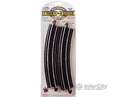 Bachmann 44403 Curved Track W/Steel Rail & Black Roadbed - E-Z Track(R) -- 22 Radius Pkg(4) Turnouts