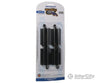 Bachmann 44412 Straight Track W/Steel Rail & Black Roadbed - E-Z Track(R) -- 3 Pkg(4) Turnouts