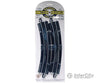 Bachmann 44429 Curved Track W/Steel Rail & Black Roadbed - E-Z Track(R) -- 18 Radius Rerailer Pkg(2)
