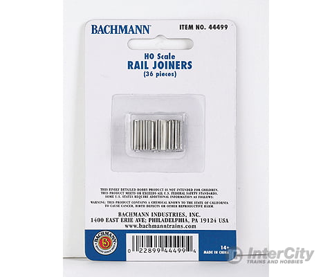 Bachmann 44499 E-Z Track(R) Accessories -- Rail Joiners Pkg(36) Track & Turnouts