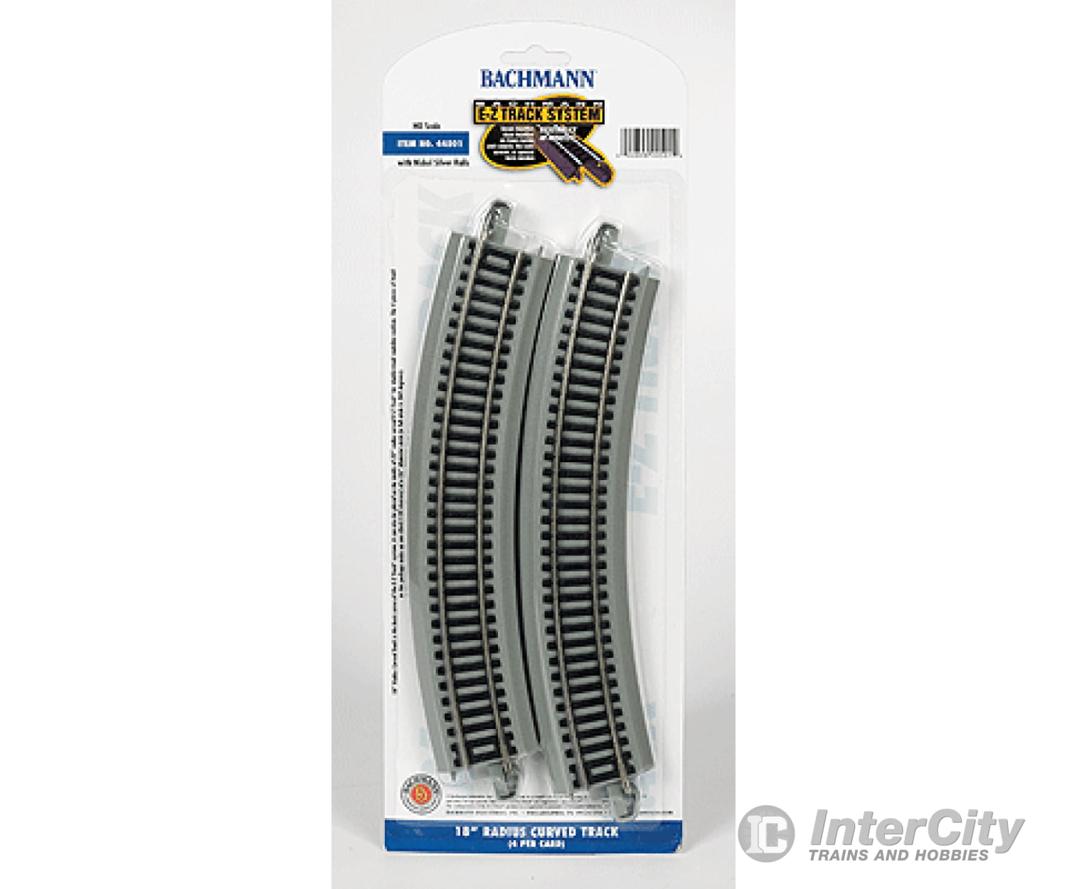 Bachmann 44501 Curved Track W/ Nickel Silver Rail & Gray Roadbed - E-Z Track(R) -- 18 45.7Cm Radius