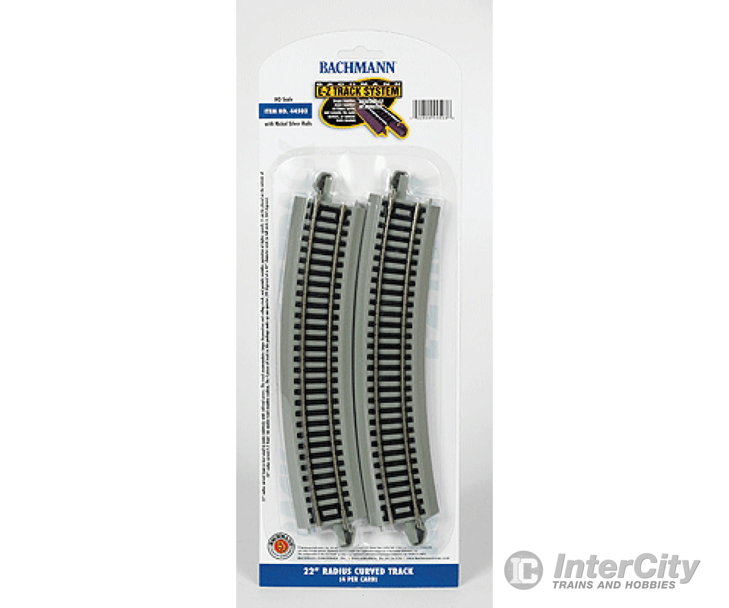 Bachmann 44503 Curved Track W/ Nickel Silver Rail & Gray Roadbed - E-Z Track(R) -- 22 55.9Cm Radius