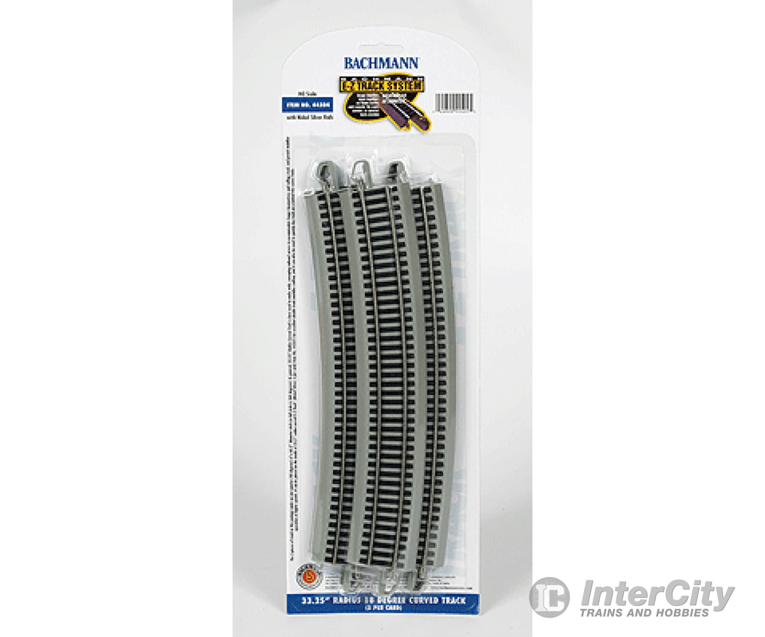 Bachmann 44504 Curved Track W/ Nickel Silver Rail & Gray Roadbed - E-Z Track(R) -- 33-1/4 Radius