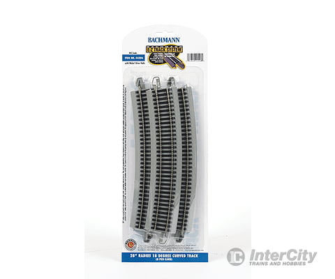 Bachmann 44506 Curved Track W/Nickel Silver Rail & Gray Roadbed - E-Z Track(R) -- 28 Radius Pkg(5)