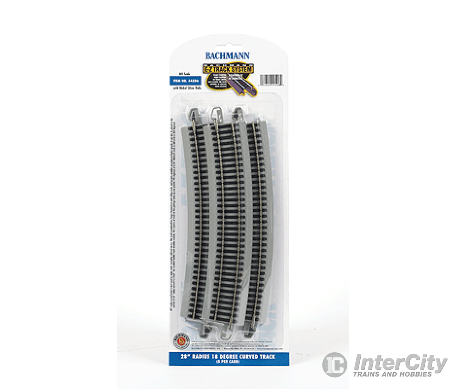 Bachmann 44506 Curved Track W/Nickel Silver Rail & Gray Roadbed - E-Z Track(R) -- 28 Radius Pkg(5)