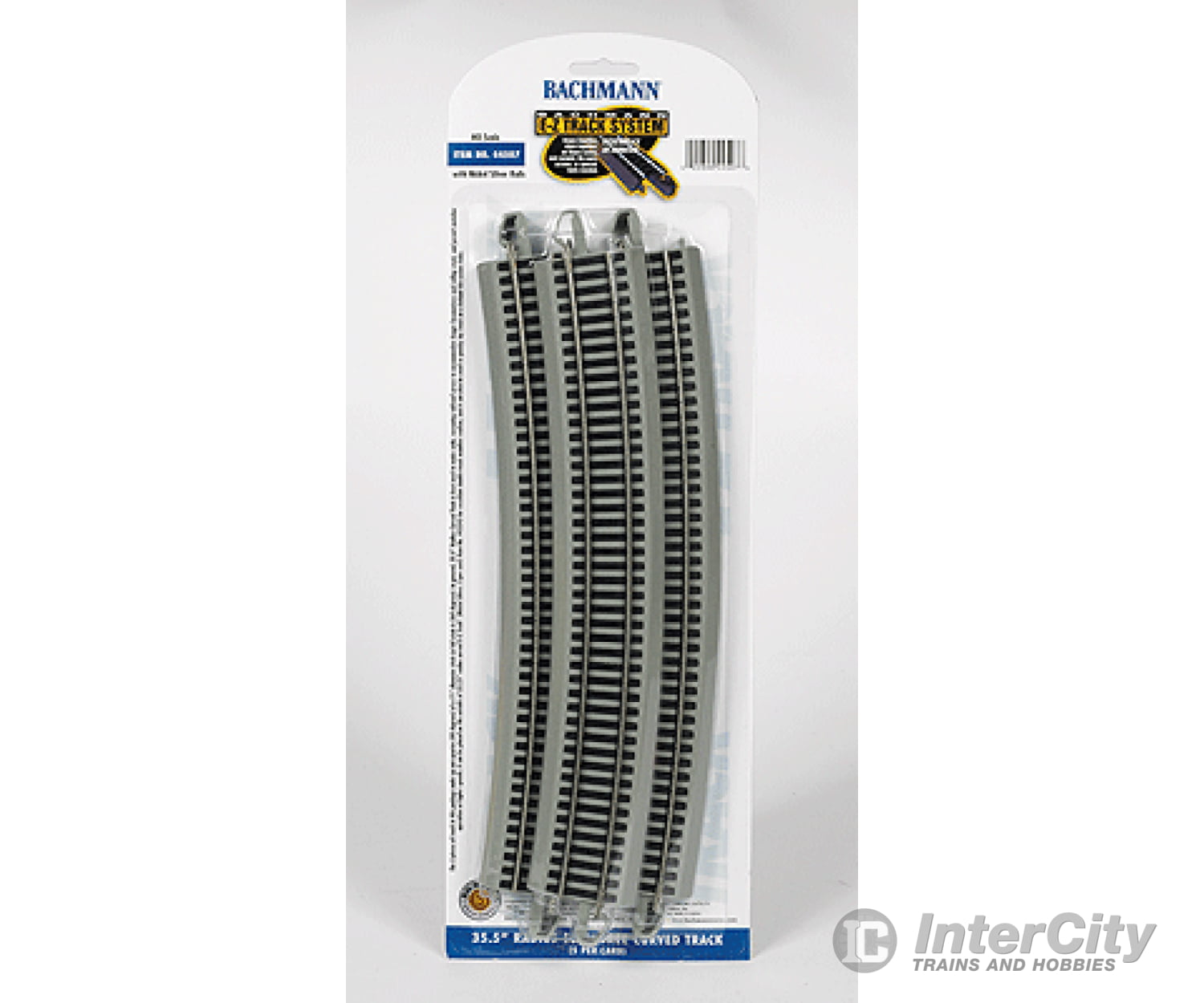 Bachmann 44507 Curved Track W/Nickel Silver Rail & Gray Roadbed - E-Z Track(R) -- 35-1/2 Radius