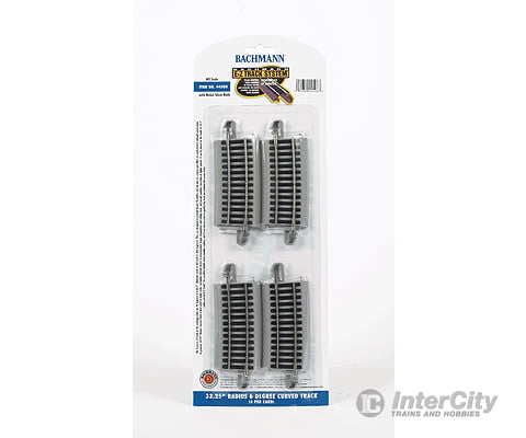 Bachmann 44508 Curved Track W/ Nickel Silver Rail & Gray Roadbed - E-Z Track(R) -- 33-1/4 Radius