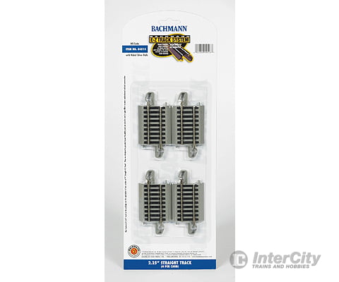 Bachmann 44513 Straight Track W/Nickel Silver Rail & Gray Roadbed - E-Z Track(R) -- 2-1/4 5.7Cm