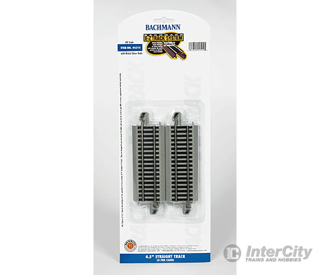 Bachmann 44514 Straight Track W/Nickel Silver Rail & Gray Roadbed - E-Z Track(R) -- 4-1/2 11.4Cm