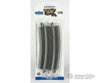 Bachmann 44519 Curved Track W/ Nickel Silver Rail & Gray Roadbed - E-Z Track(R) -- 26 Radius Pkg(5)