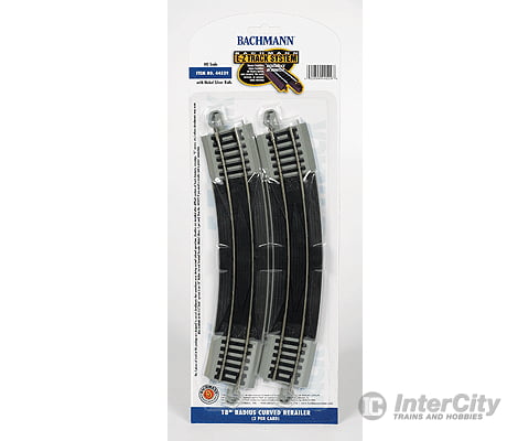 Bachmann 44529 E-Z Track(R) W/Nickel Silver Rail & Gray Roadbed -- 18 Radius Rerailer Pkg(2) Track