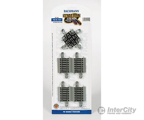 Bachmann 44541 Crossing W/Nickel Silver Rail & Gray Roadbed - E-Z Track(R) -- 90-Degree Track