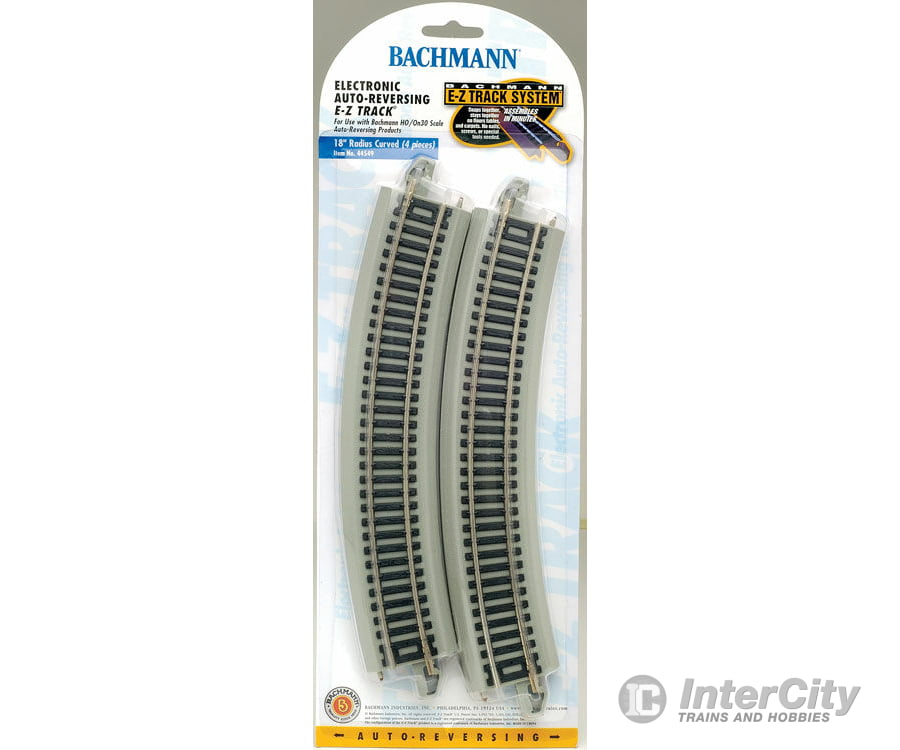 Bachmann 44549 Reversing System - E-Z Track(R) -- 18 Radius Curved W/Nickel Silver Rail & Gray