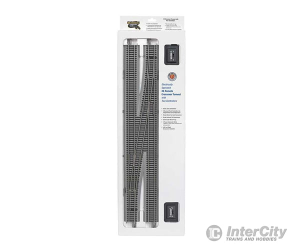 Bachmann 44576 E-Z Track(R) W/Nickel Silver Rail & Gray Roadbed -- #6 Right Hand Remote Crossover