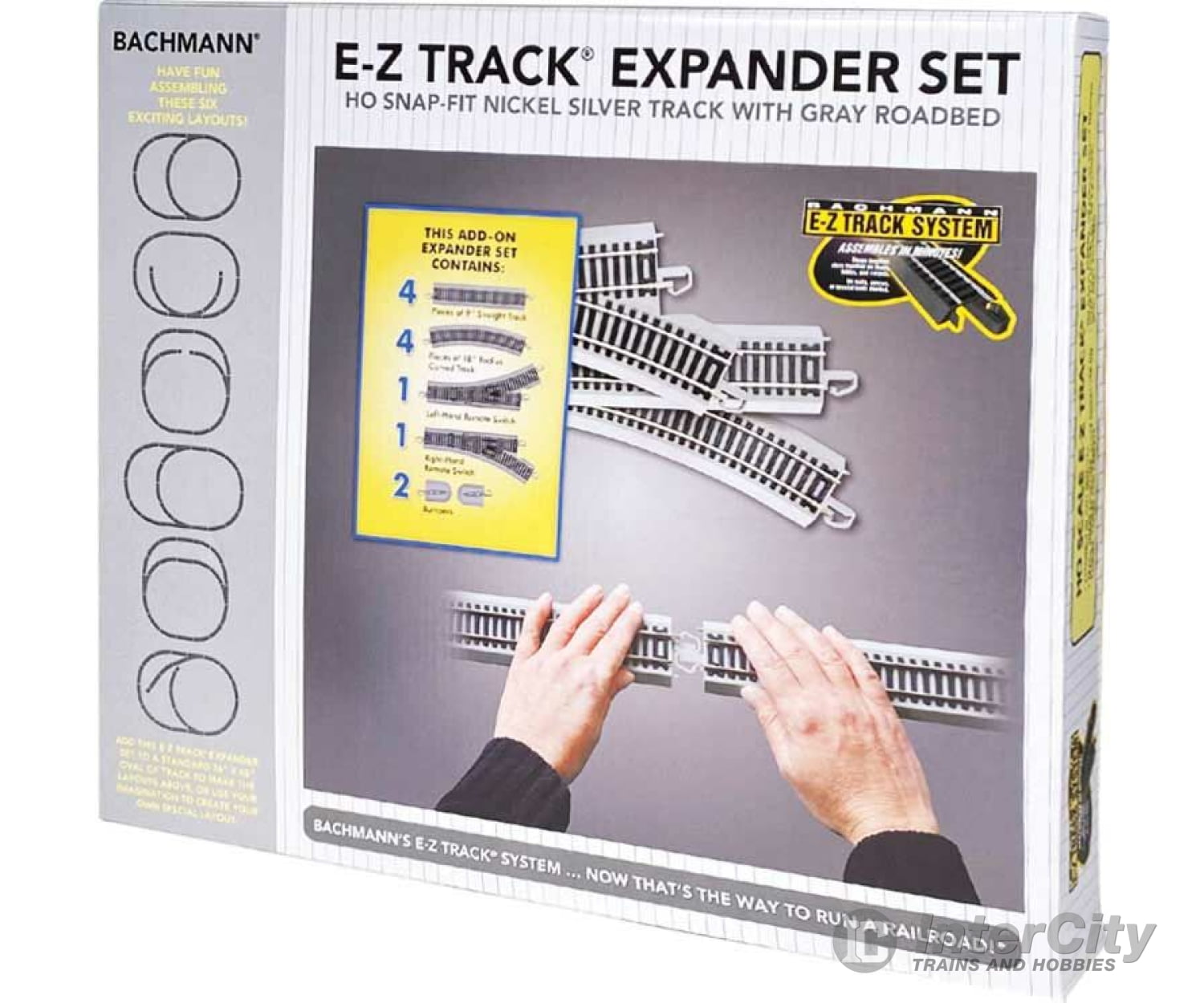 Bachmann 44594 Expander Set - E-Z Track(R) -- Nickel-Silver Rail & Gray Roadbed Track Turnouts