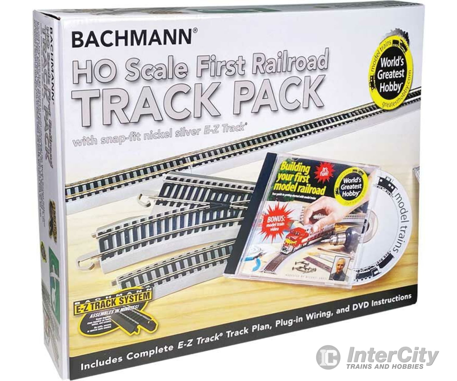 Bachmann 44596 Your First Railroad Track Pack - E-Z Track(R) -- For 4 X 8 Layout & Turnouts